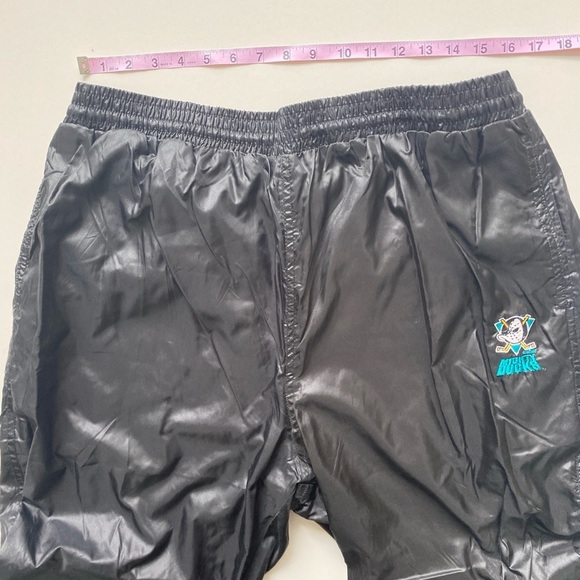 Vintage 90s Disney Mighty Ducks Zip Windbreaker 2 Piece Shiny Track Suit XL RARE - Picture 11 of 14